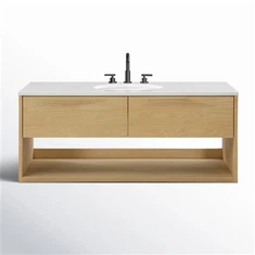 Natuurlijke houtnerf badkamerijdelheid